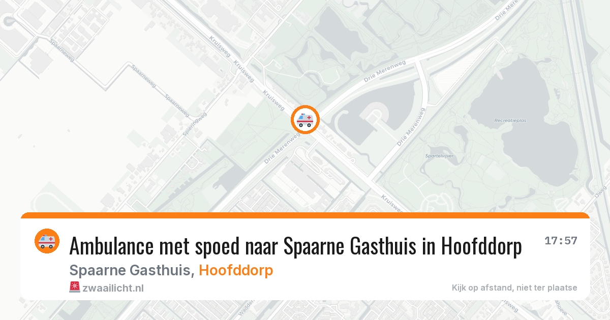 Ambulance met spoed naar Spaarne Gasthuis in Hoofddorp — 28 apr 2026