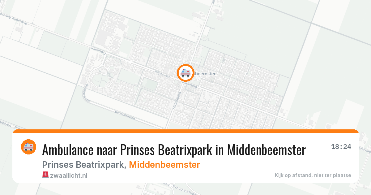 Ambulance naar Prinses Beatrixpark in Middenbeemster — 12 aug 2026