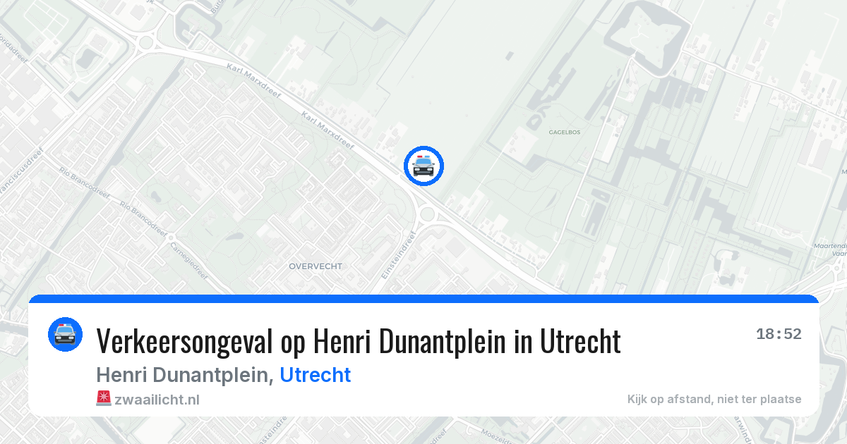 Verkeersongeval op Henri Dunantplein in Utrecht — 19 jun 2026