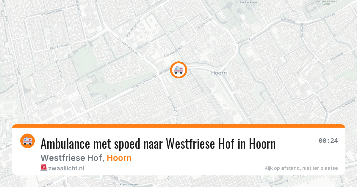 Ambulance met spoed naar Westfriese Hof in Hoorn — 14 jun 2026