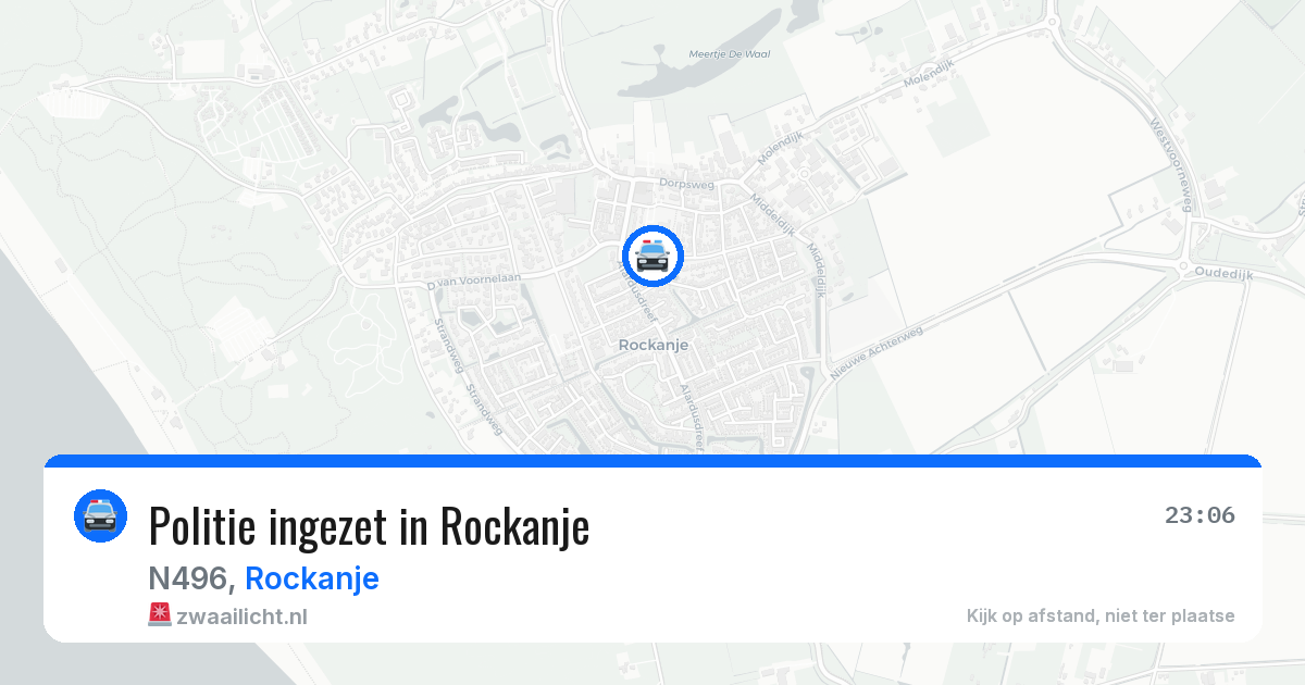 Politie ingezet in Rockanje — 22 apr 2026 | 🚨 Zwaailicht.nl