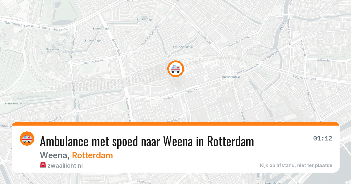 Ambulance met spoed naar Weena in Rotterdam — 10 aug 2026