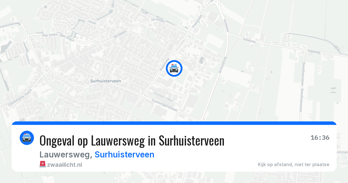 Ongeval op Lauwersweg in Surhuisterveen — 19 jun 2026