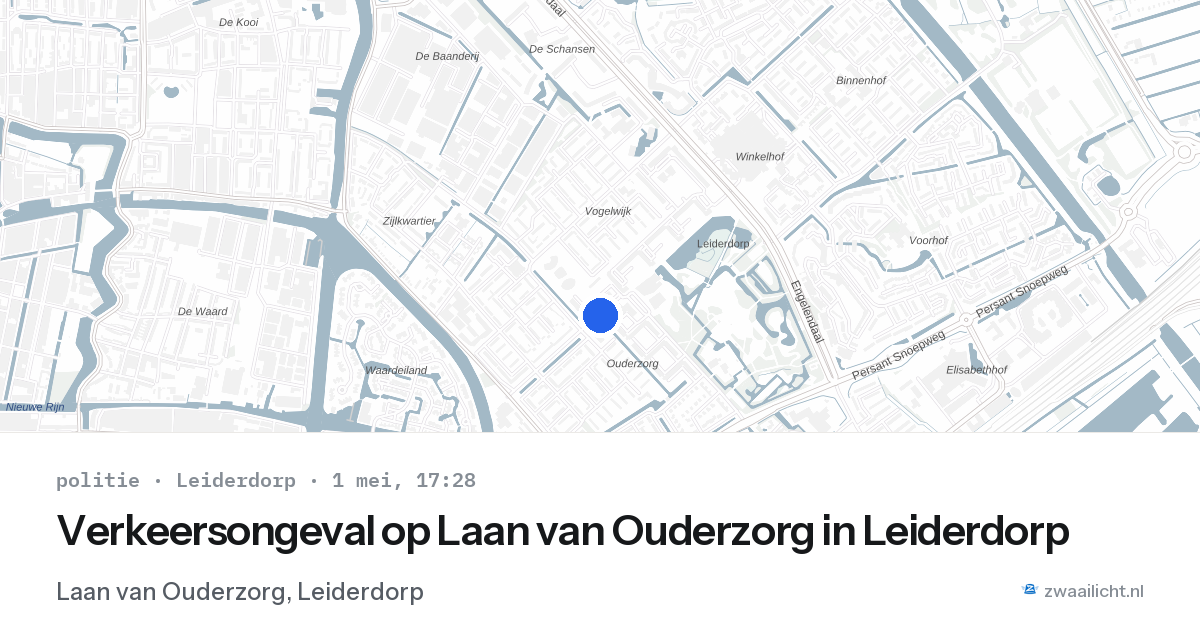 Verkeersongeval op Laan van Ouderzorg in Leiderdorp — 1 mei 2026