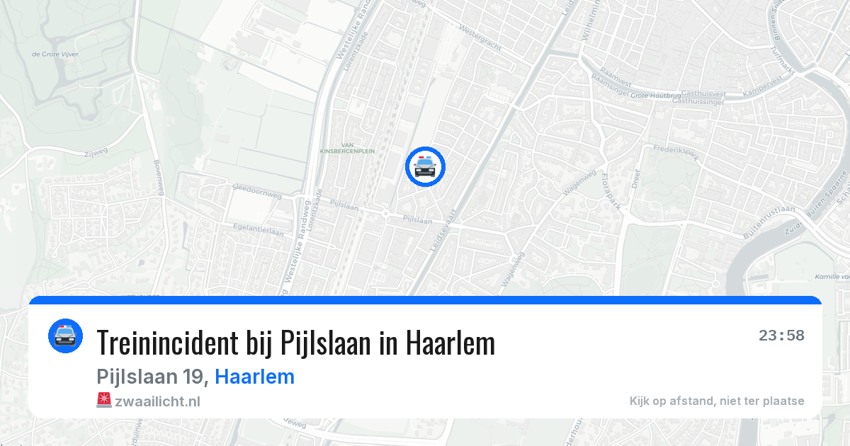Treinincident bij Pijlslaan in Haarlem — 29 jul 2026