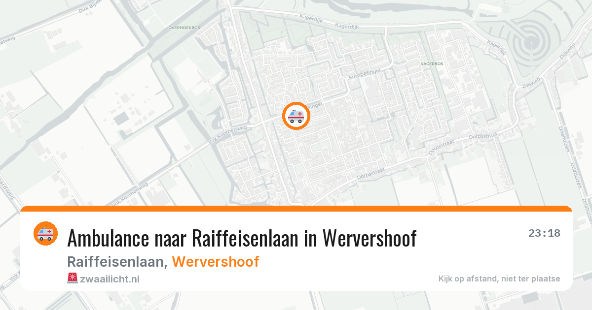 Ambulance naar Raiffeisenlaan in Wervershoof — 13 aug 2026