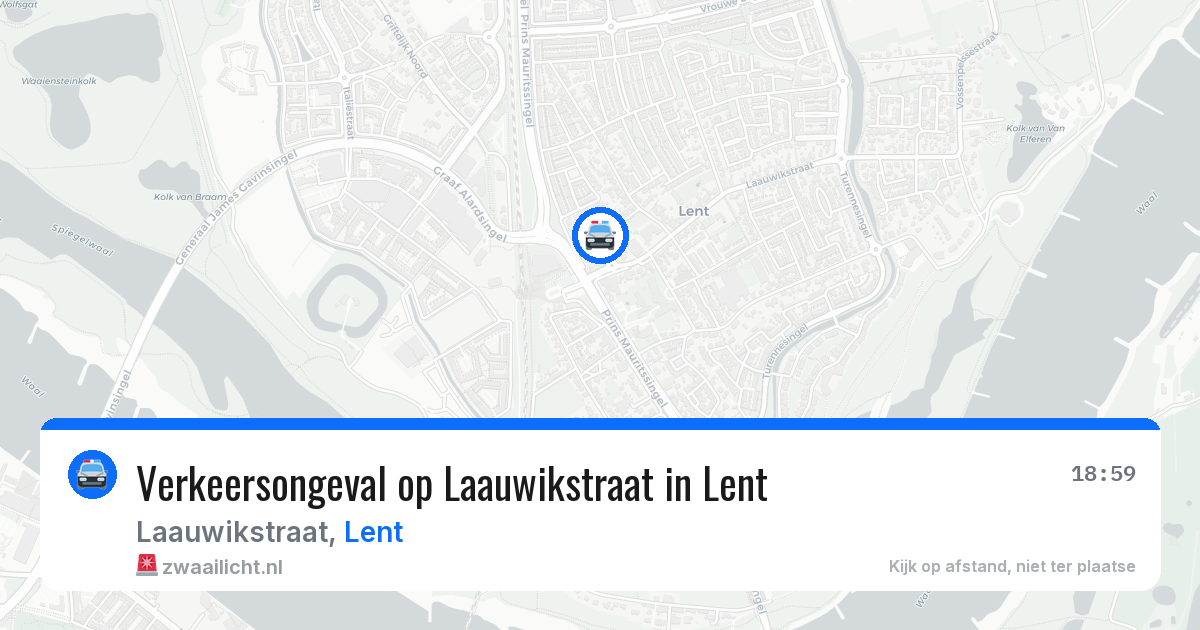 Verkeersongeval op Laauwikstraat in Lent — 14 apr 2026