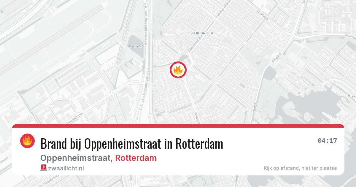 Brand bij Oppenheimstraat in Rotterdam — 4 apr 2026