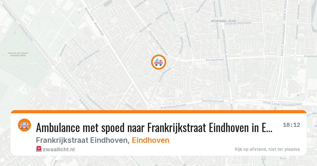Ambulance met spoed naar Frankrijkstraat Eindhoven in Eindhoven — 4 mrt 2026