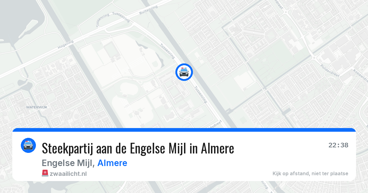 Steekpartij aan de Engelse Mijl in Almere — 13 jul 2026
