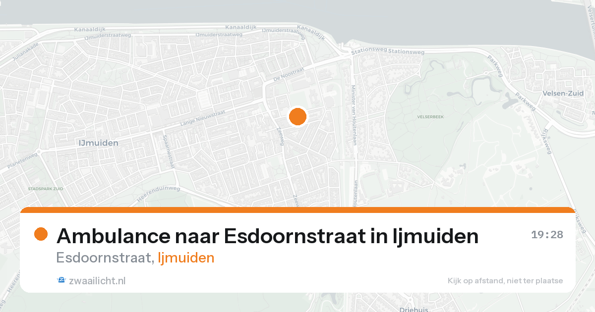 Ambulance naar Esdoornstraat in Ijmuiden — 24 aug 2026