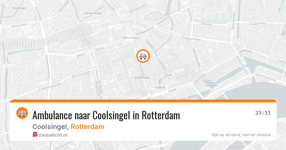 Ambulance naar Coolsingel in Rotterdam — 1 apr 2026