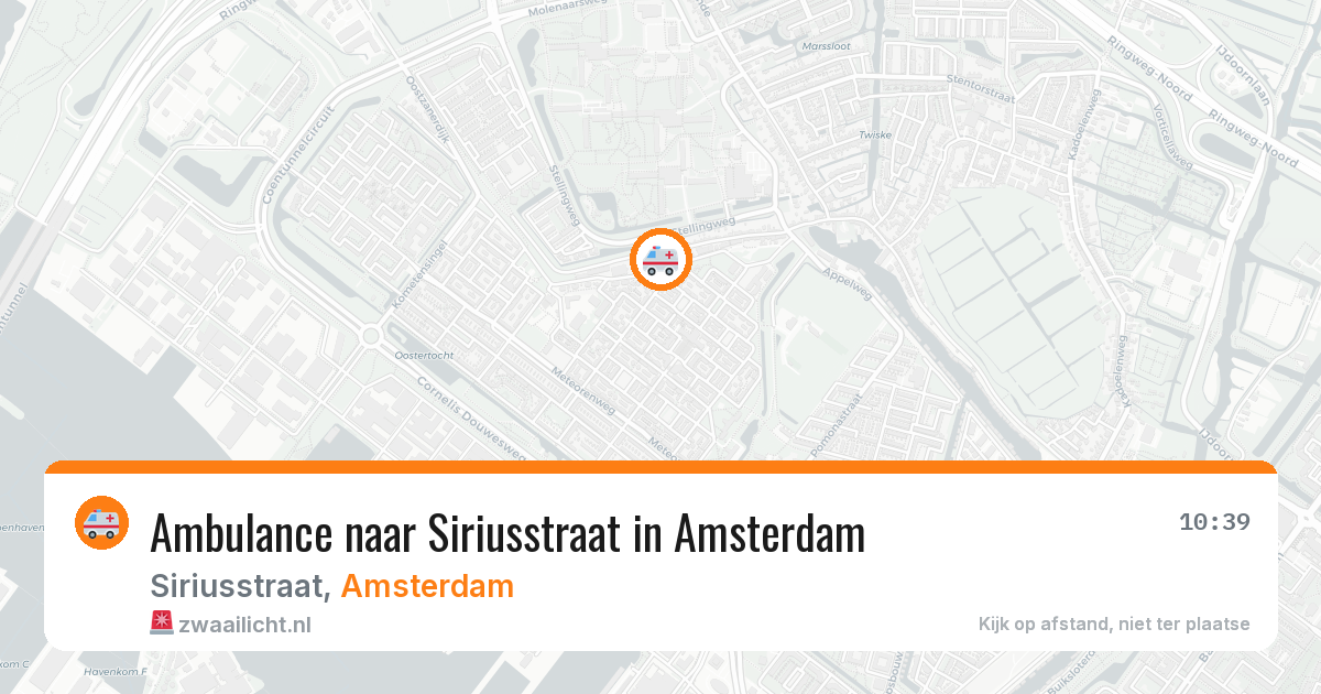 Ambulance naar Siriusstraat in Amsterdam — 24 mei 2026