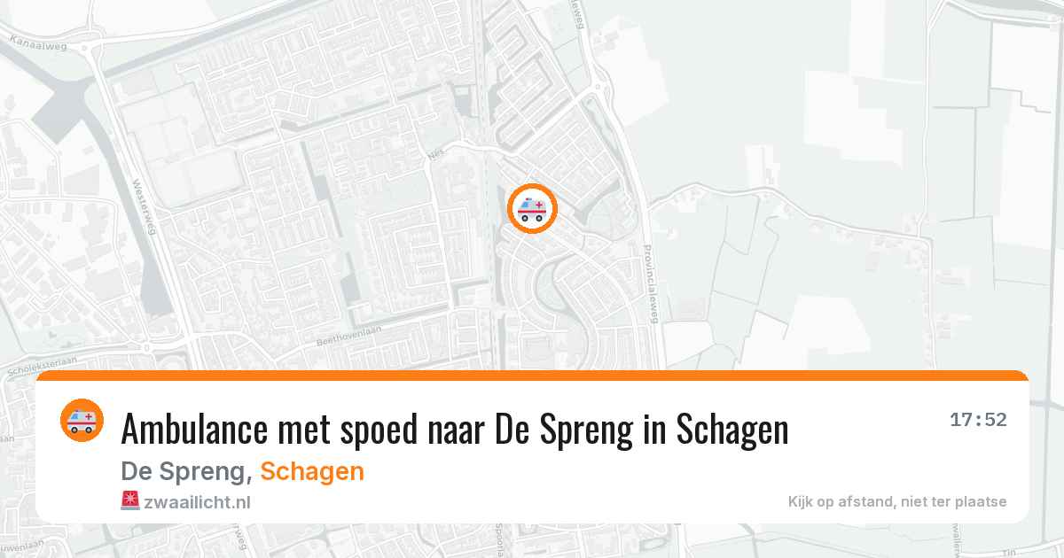 Ambulance met spoed naar De Spreng in Schagen — 4 jul 2026