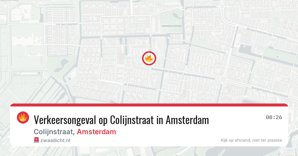 Verkeersongeval op Colijnstraat in Amsterdam — 26 mei 2026