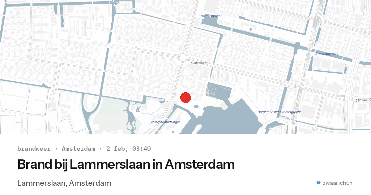 Brand bij Lammerslaan in Amsterdam — 2 feb 2026
