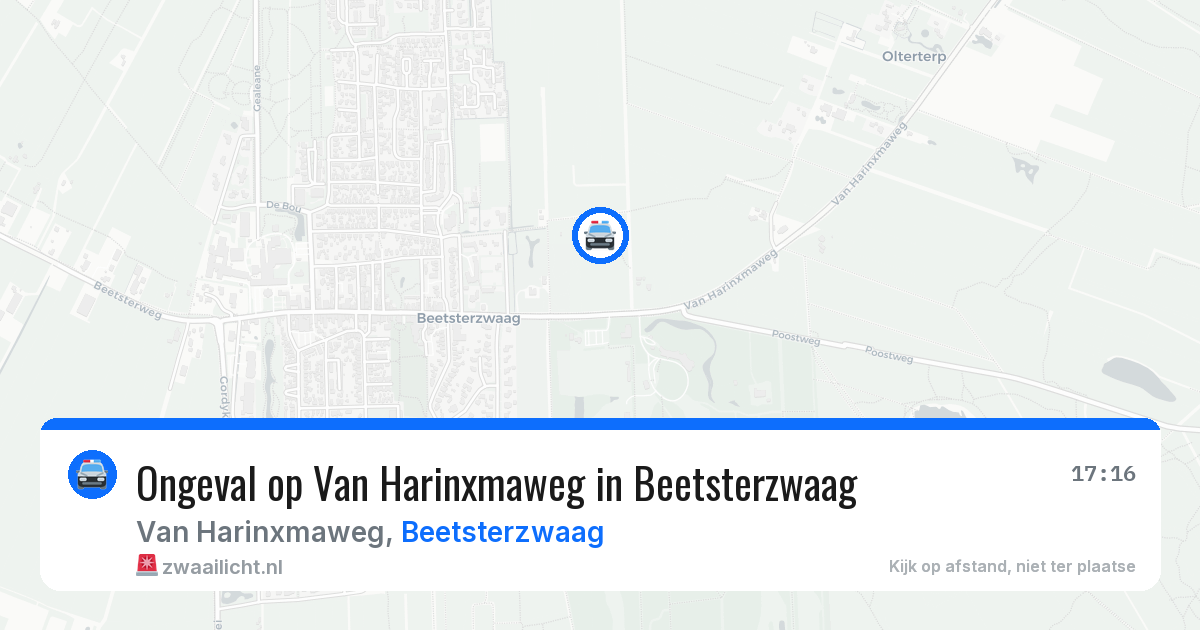 Ongeval op Van Harinxmaweg in Beetsterzwaag — 7 jun 2026