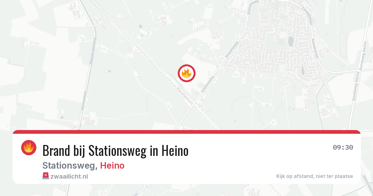 Brand bij Stationsweg in Heino — 30 jun 2026