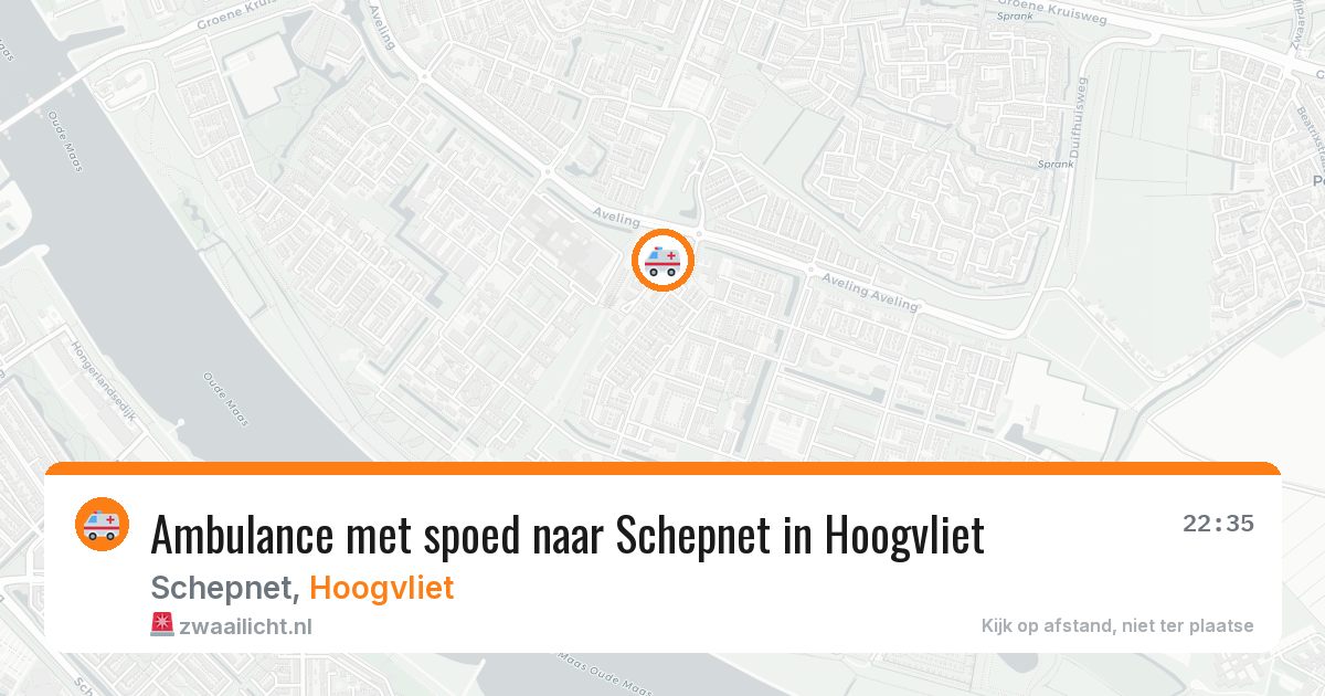 Ambulance met spoed naar Schepnet in Hoogvliet — 20 jun 2026
