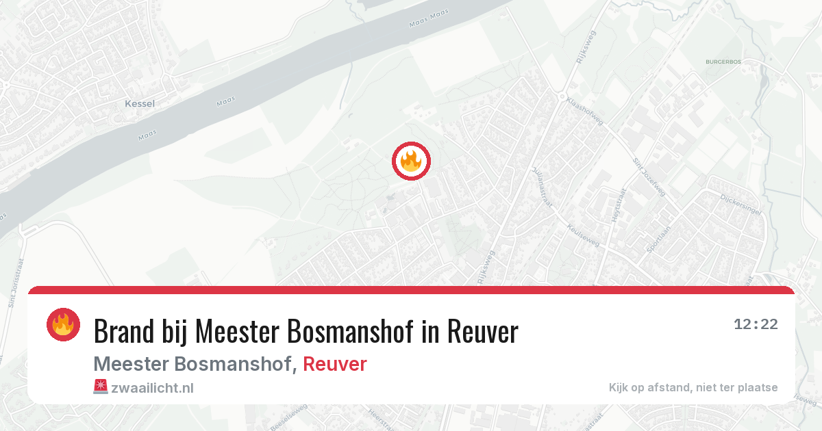 Brand bij Meester Bosmanshof in Reuver — 8 jun 2026