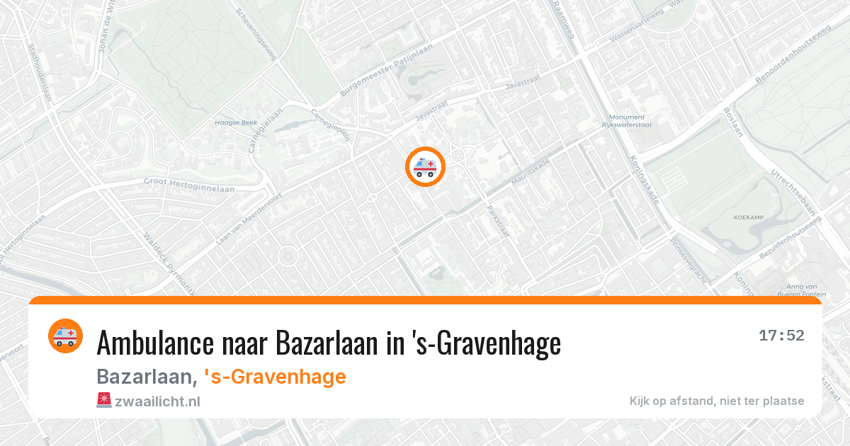 Ambulance naar Bazarlaan in 's-Gravenhage — 25 jul 2026