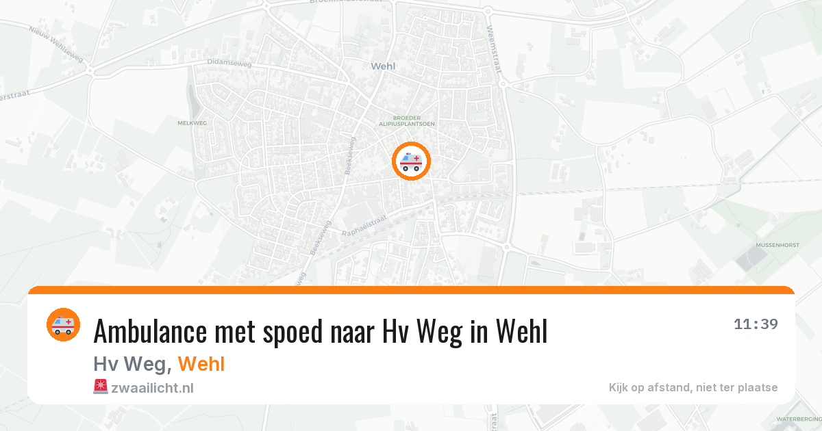 Ambulance met spoed naar Hv Weg in Wehl — 5 mrt 2026