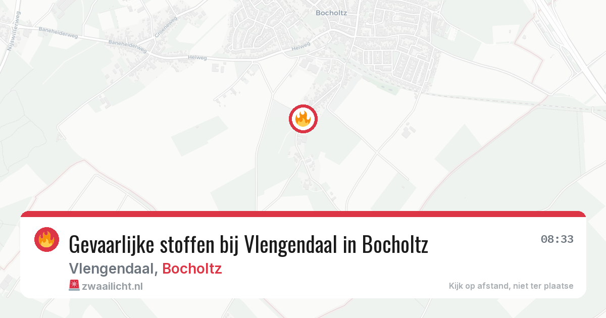 Gevaarlijke stoffen bij Vlengendaal in Bocholtz — 14 apr 2026