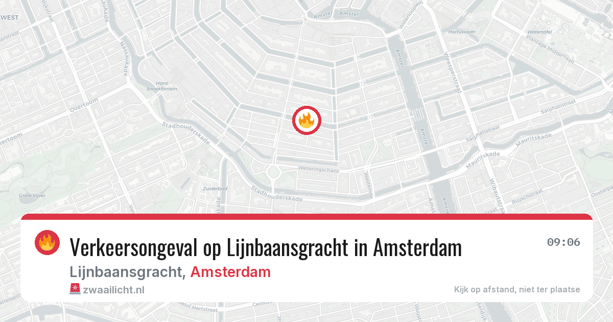 Verkeersongeval op Lijnbaansgracht in Amsterdam — 22 mei 2026