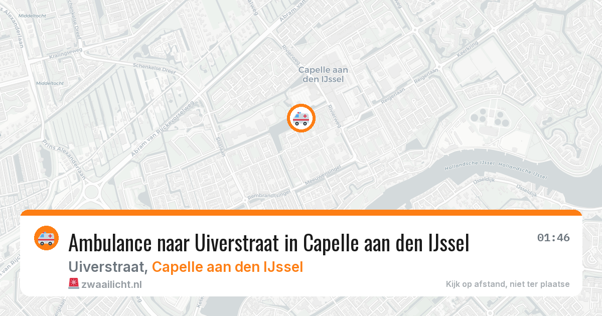Ambulance naar Uiverstraat in Capelle aan den IJssel — 11 aug 2026