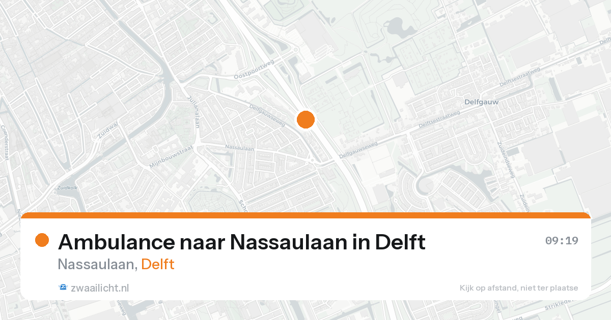 Ambulance naar Nassaulaan in Delft — 7 mei 2026