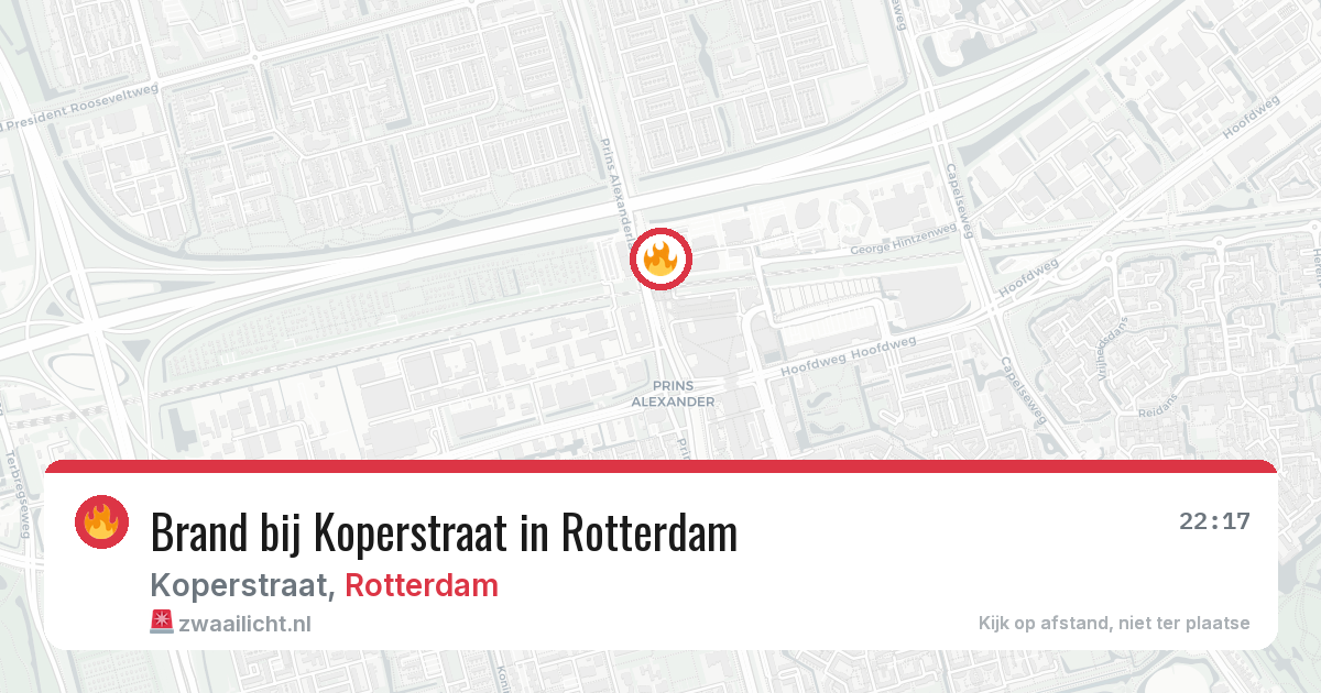 Brand bij Koperstraat in Rotterdam — 24 jun 2026