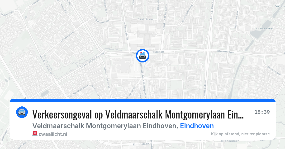 Verkeersongeval op Veldmaarschalk Montgomerylaan Eindhoven in Eindhoven — 24 jun 2026