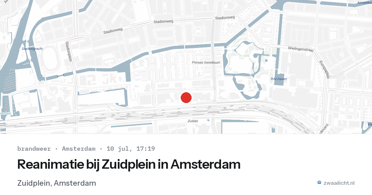 Reanimatie bij Zuidplein in Amsterdam — 10 jul 2026