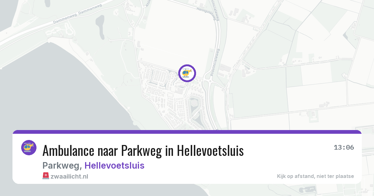 Ambulance naar Parkweg in Hellevoetsluis — 24 jun 2026