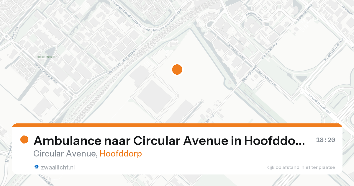 Ambulance naar Circular Avenue in Hoofddorp — 25 mei 2026