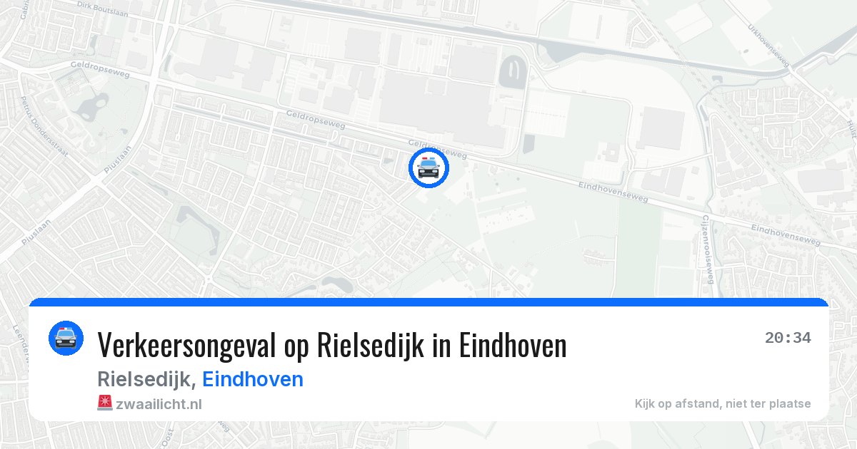 Verkeersongeval op Rielsedijk in Eindhoven — 30 mei 2026
