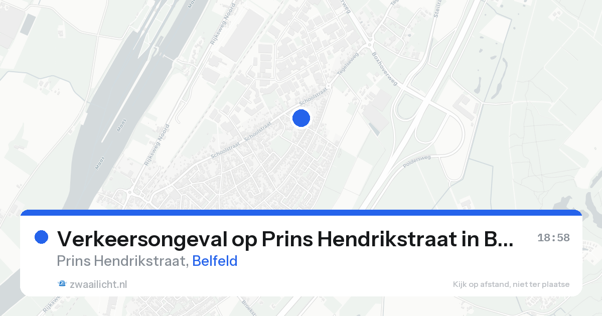 Verkeersongeval op Prins Hendrikstraat in Belfeld — 18 aug 2026