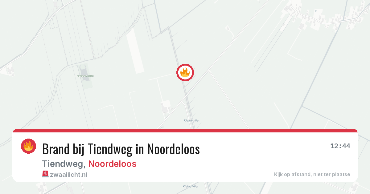 Brand bij Tiendweg in Noordeloos — 28 apr 2026