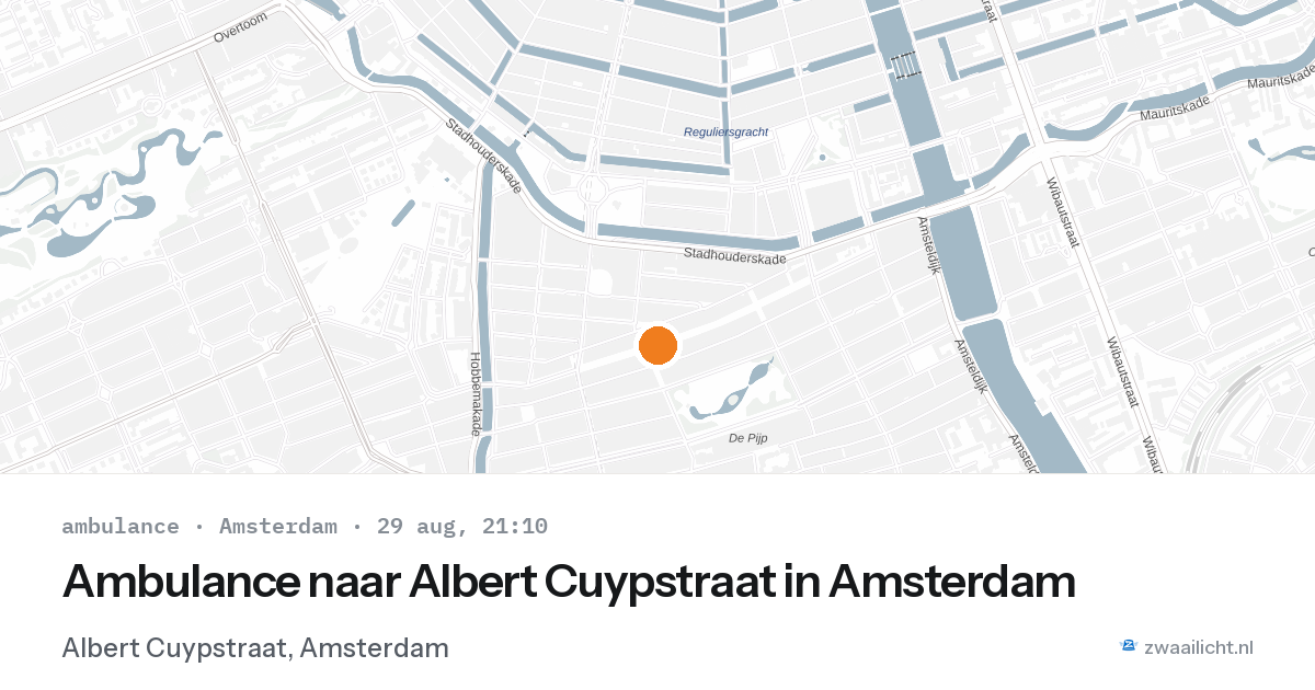 Ambulance naar Albert Cuypstraat in Amsterdam — 29 aug 2026