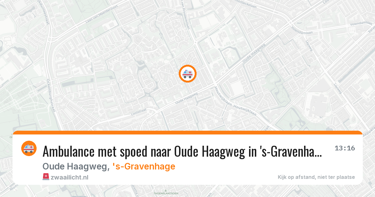 Ambulance met spoed naar Oude Haagweg in 's-Gravenhage — 18 jan 2026