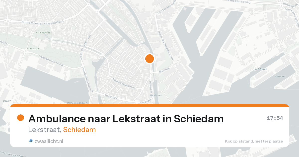 Ambulance naar Lekstraat in Schiedam — 25 mei 2026