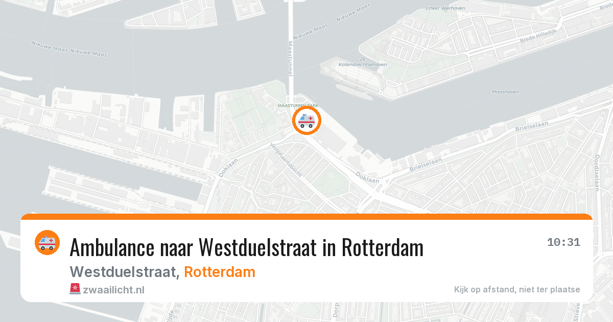 Ambulance naar Westduelstraat in Rotterdam — 8 jun 2026