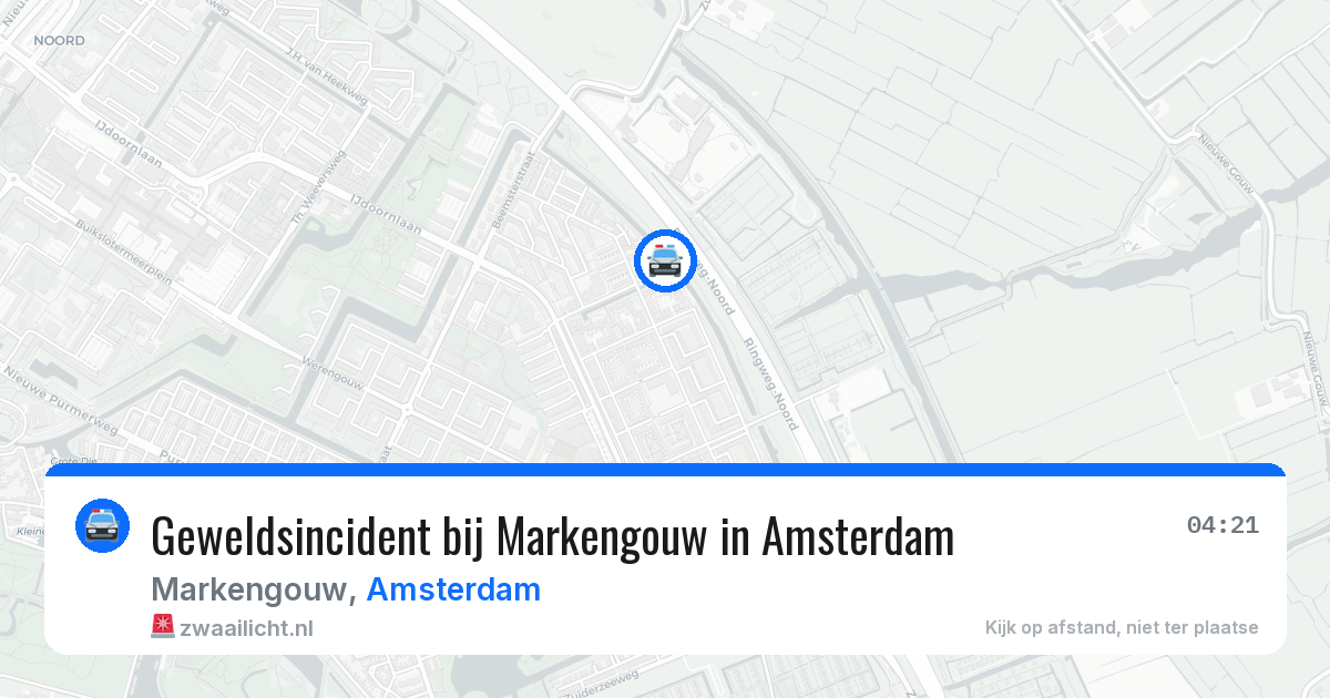 Geweldsincident bij Markengouw in Amsterdam — 14 aug 2026