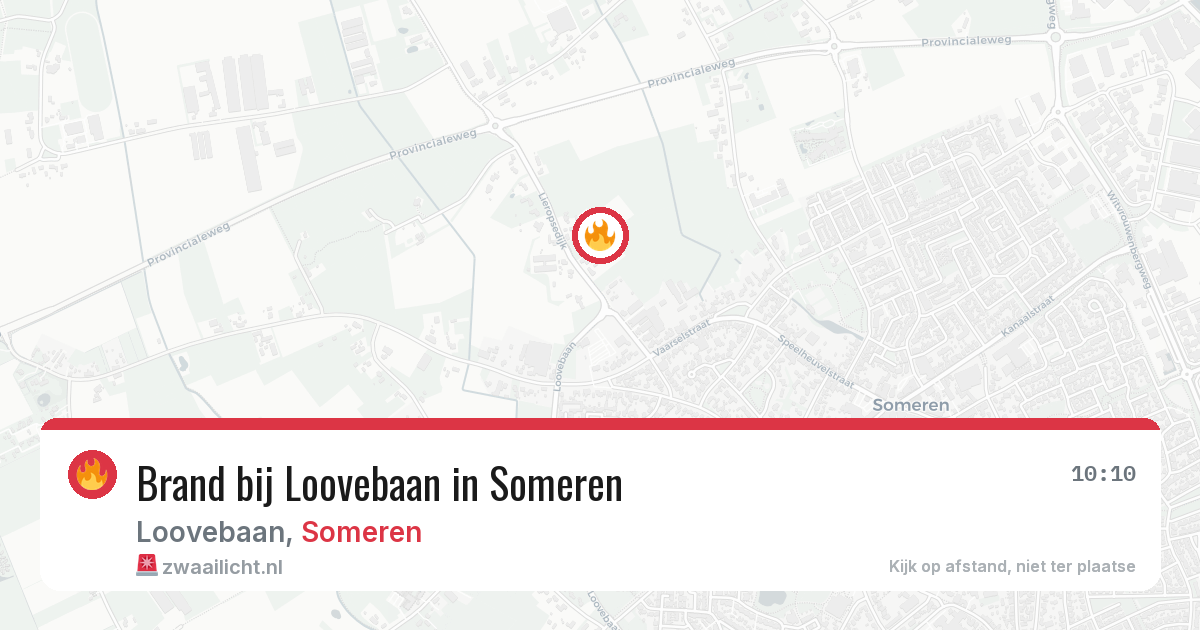 Brand bij Loovebaan in Someren — 30 jun 2026
