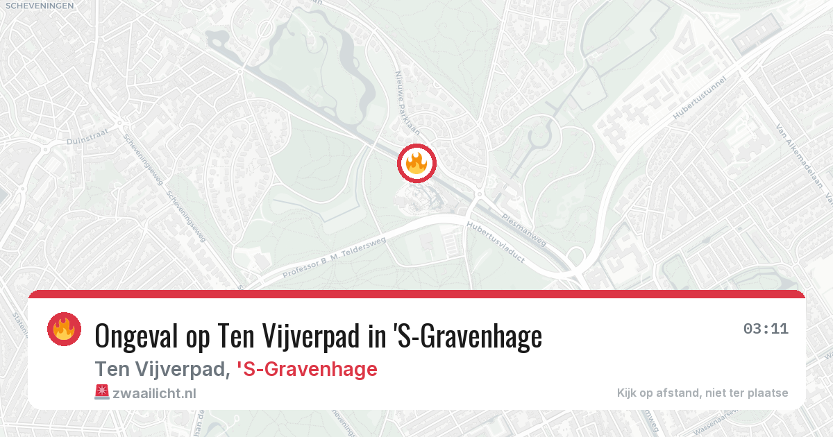 Ongeval op Ten Vijverpad in 'S-Gravenhage — 24 jul 2026