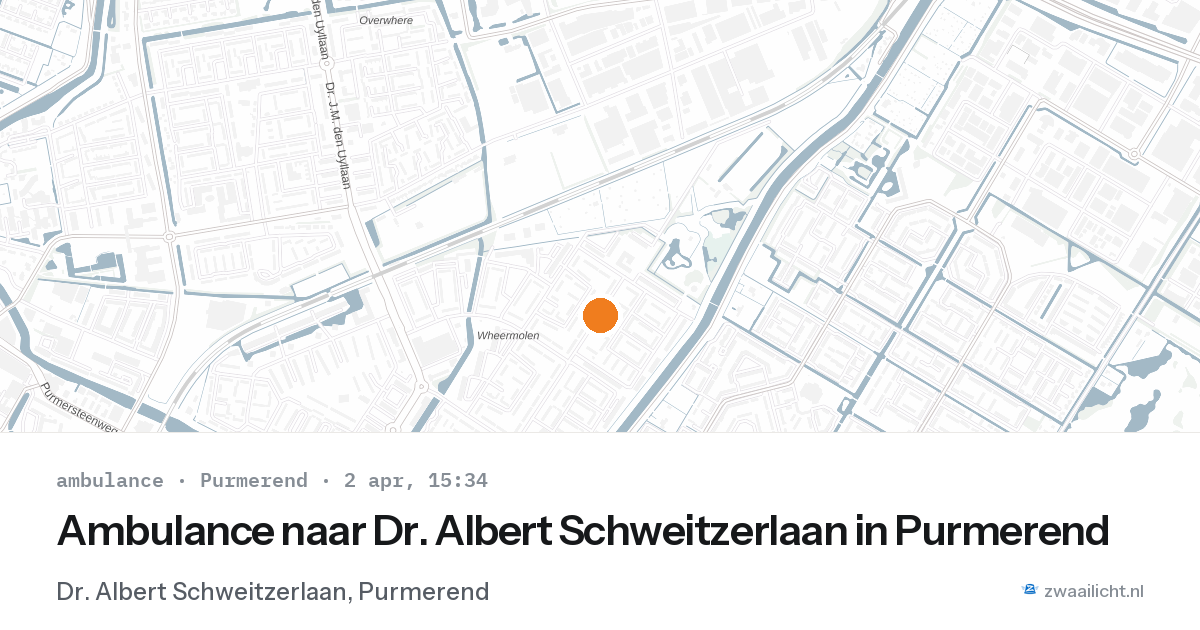 Ambulance naar Dr. Albert Schweitzerlaan in Purmerend — 2 apr 2026