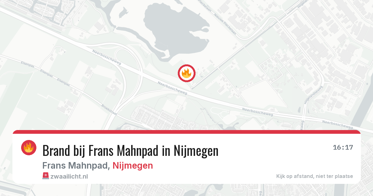 Brand bij Frans Mahnpad in Nijmegen — 4 aug 2026