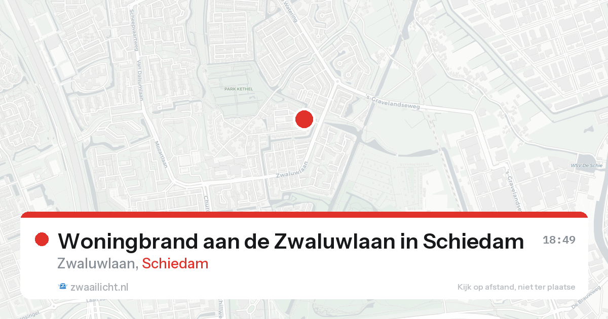 Woningbrand aan de Zwaluwlaan in Schiedam — 15 aug 2026