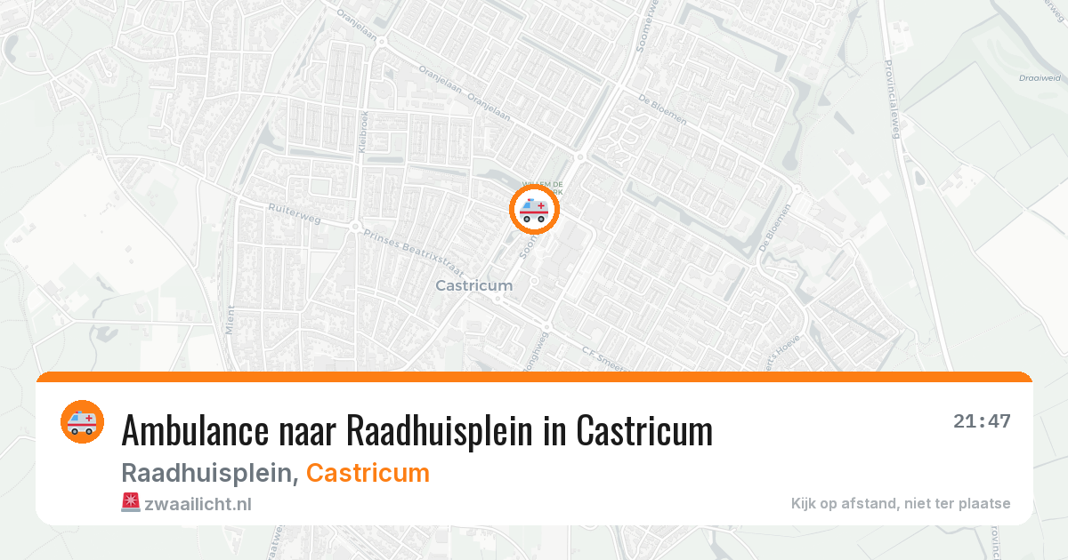 Ambulance naar Raadhuisplein in Castricum — 7 jul 2026