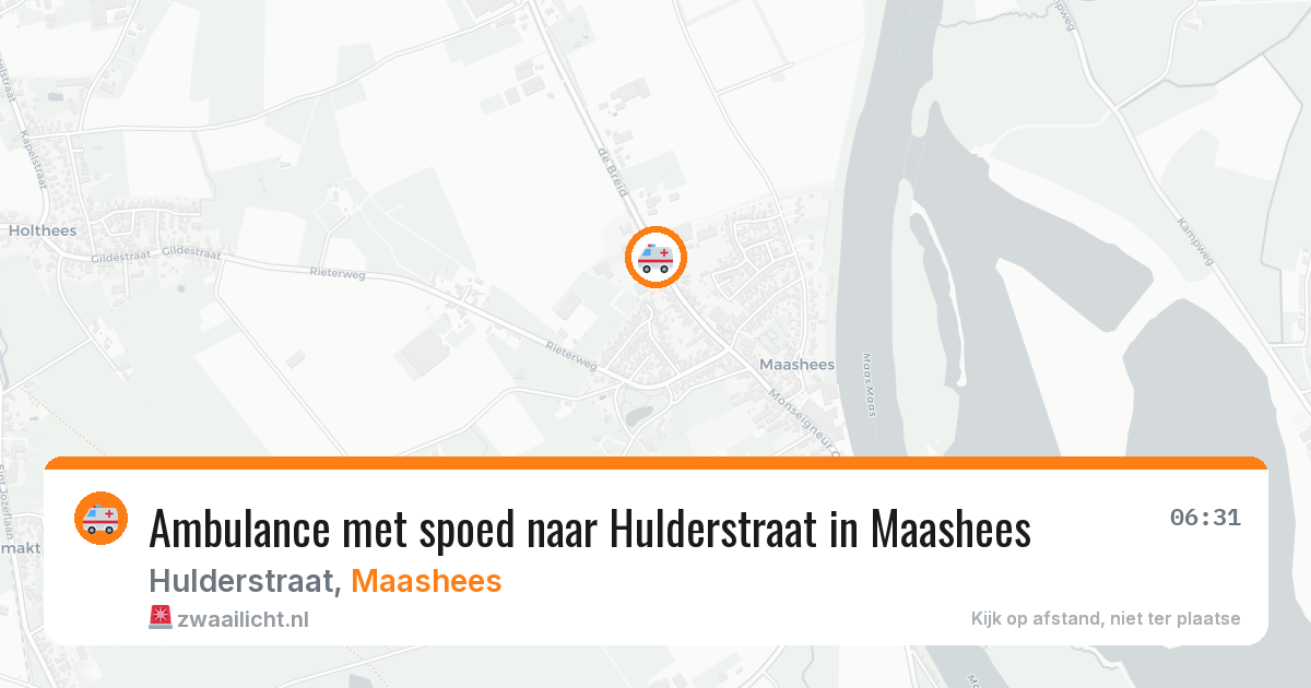 Ambulance met spoed naar Hulderstraat in Maashees — 8 jun 2026